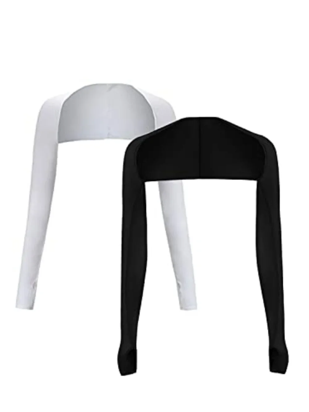 UV Protection Arm Sleeves with Finger Holes 2-Pack Cooling Shawl for Golf